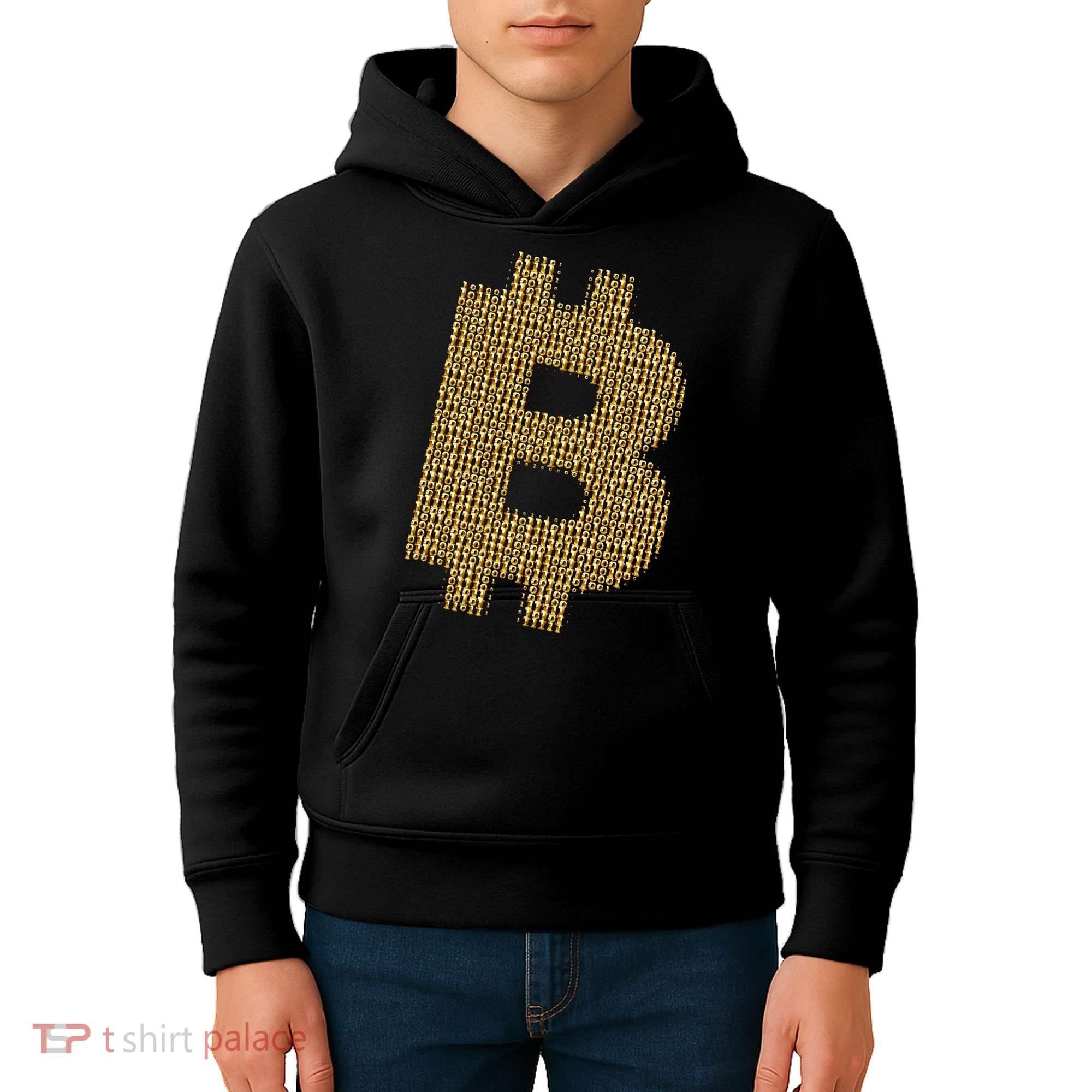 Golden Bitcoin Logo Limited Edition Kids Hoodie