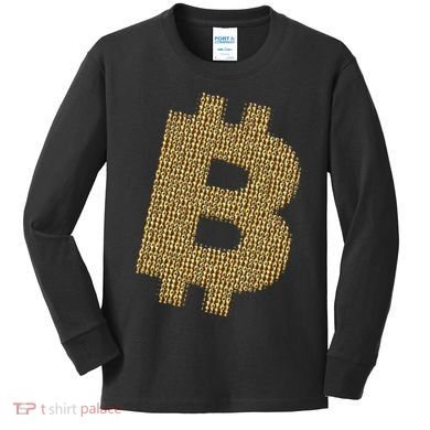 Golden Bitcoin Logo Limited Edition Kids Long Sleeve Shirt