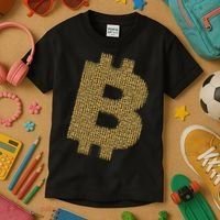 Golden Bitcoin Logo Limited Edition Kids T-Shirt thumb 3