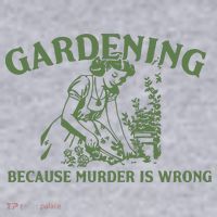 Gardening Because Murder Is Wrong Retro Women's Sweatshirt thumb 2