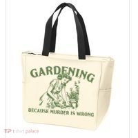 Gardening Because Murder Is Wrong Retro Tote Bag thumb 3