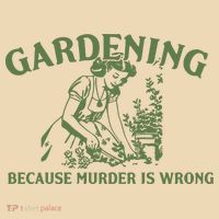 Gardening Because Murder Is Wrong Retro Tote Bag thumb 4