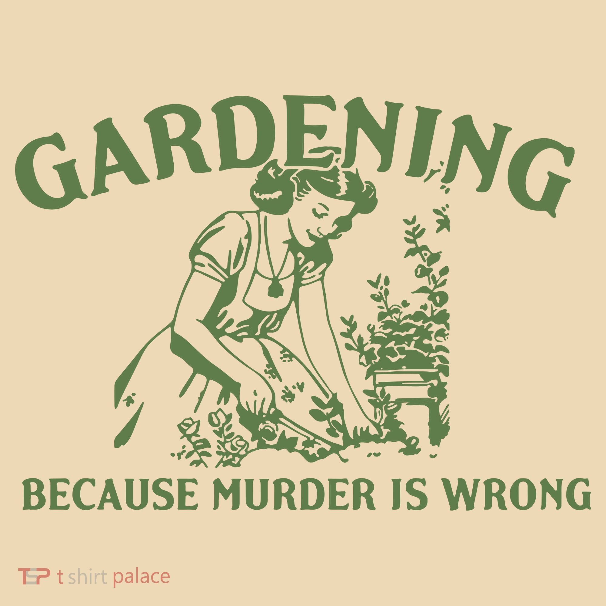 Gardening Because Murder Is Wrong Retro Tote Bag