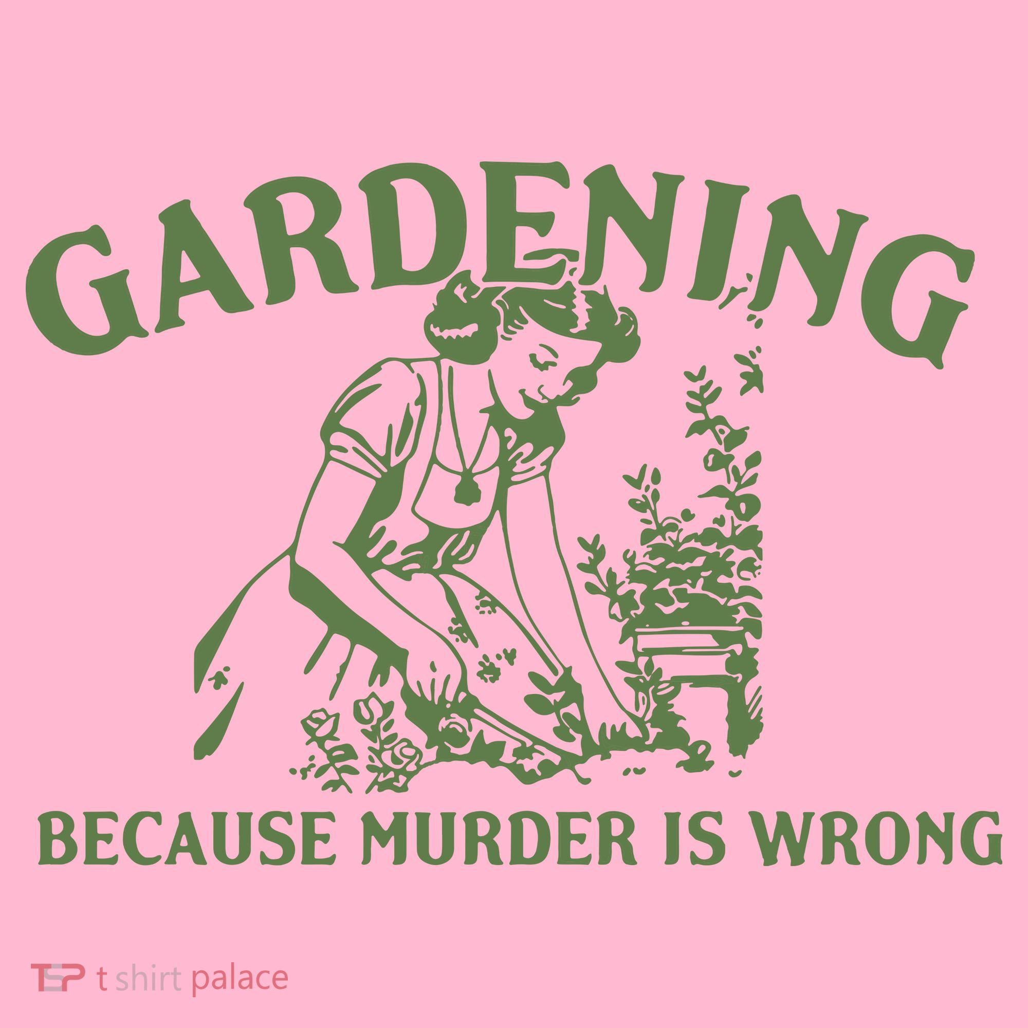 Gardening Because Murder Is Wrong Retro Coaster