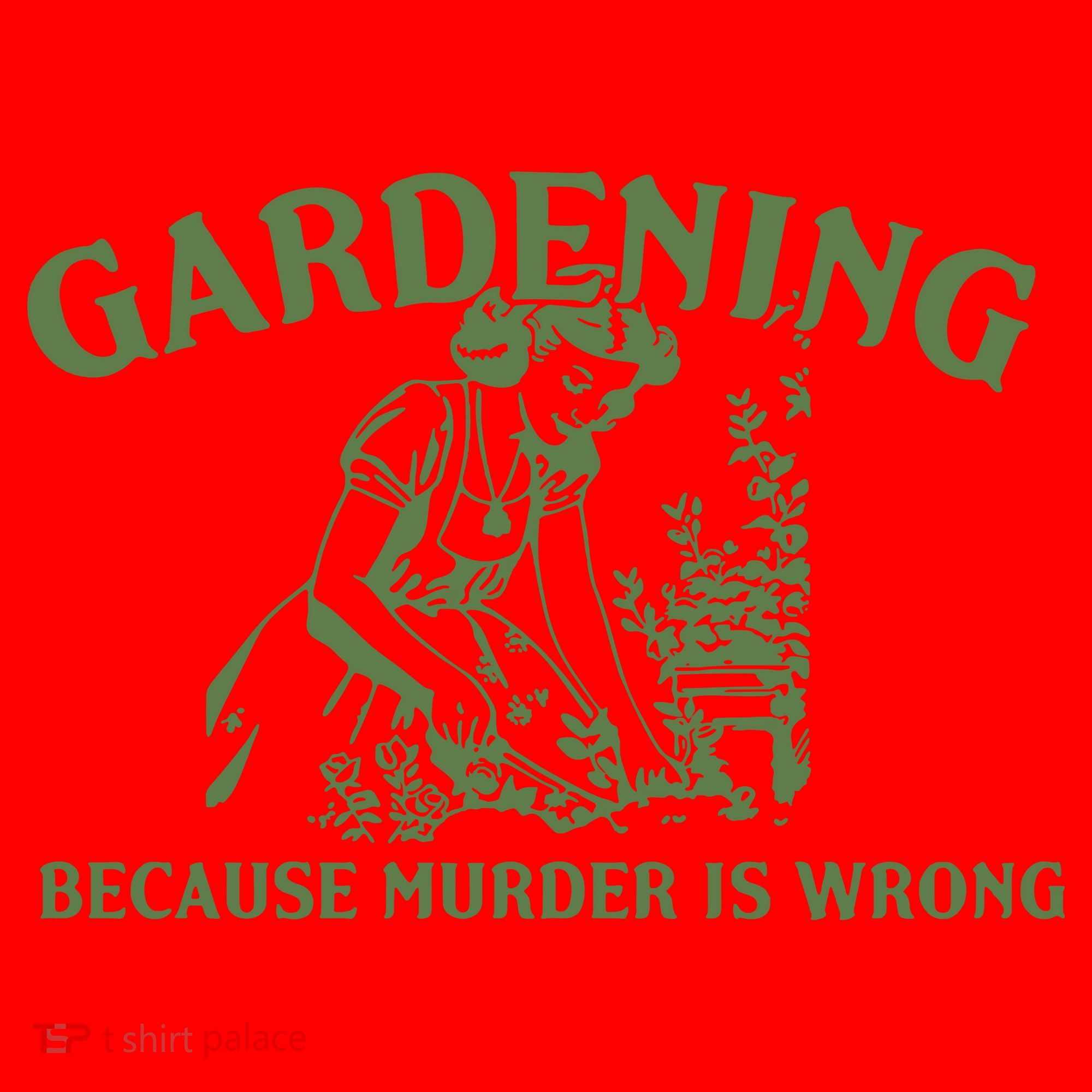 Gardening Because Murder Is Wrong Retro Santa Hat