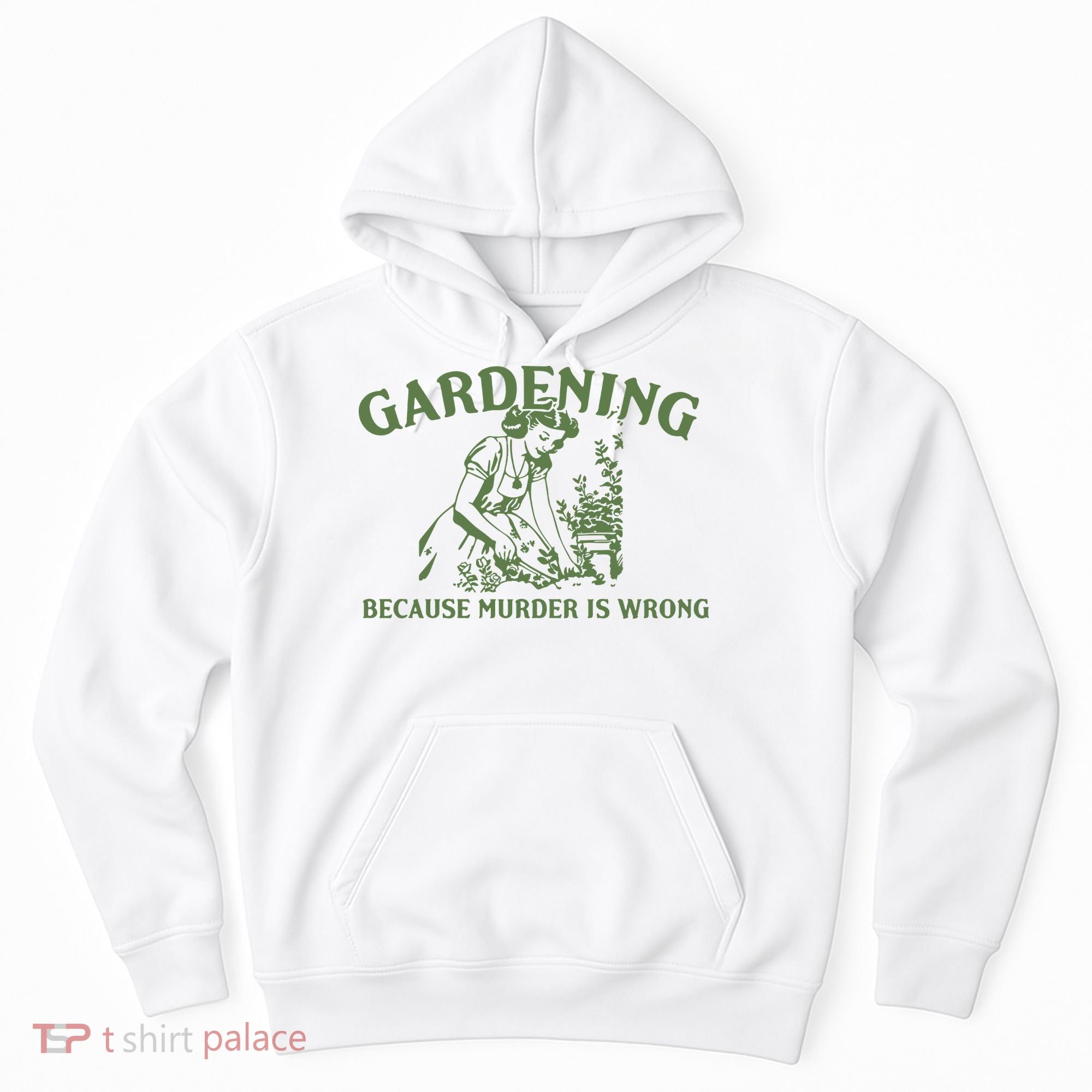 Gardening Because Murder Is Wrong Retro Hoodie