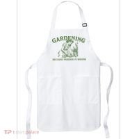Gardening Because Murder Is Wrong Retro Apron thumb 0