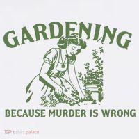 Gardening Because Murder Is Wrong Retro Bucket Hat thumb 4