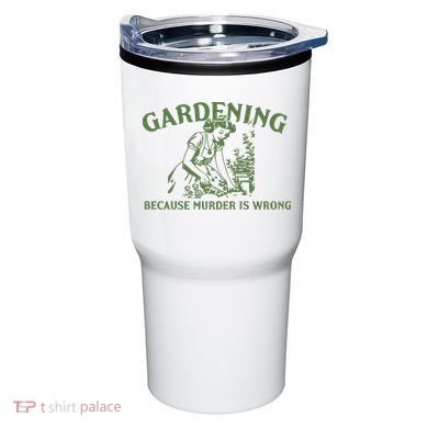 Gardening Because Murder Is Wrong Retro Tumbler