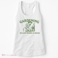 Gardening Because Murder Is Wrong Retro Women's Tank Top thumb 0