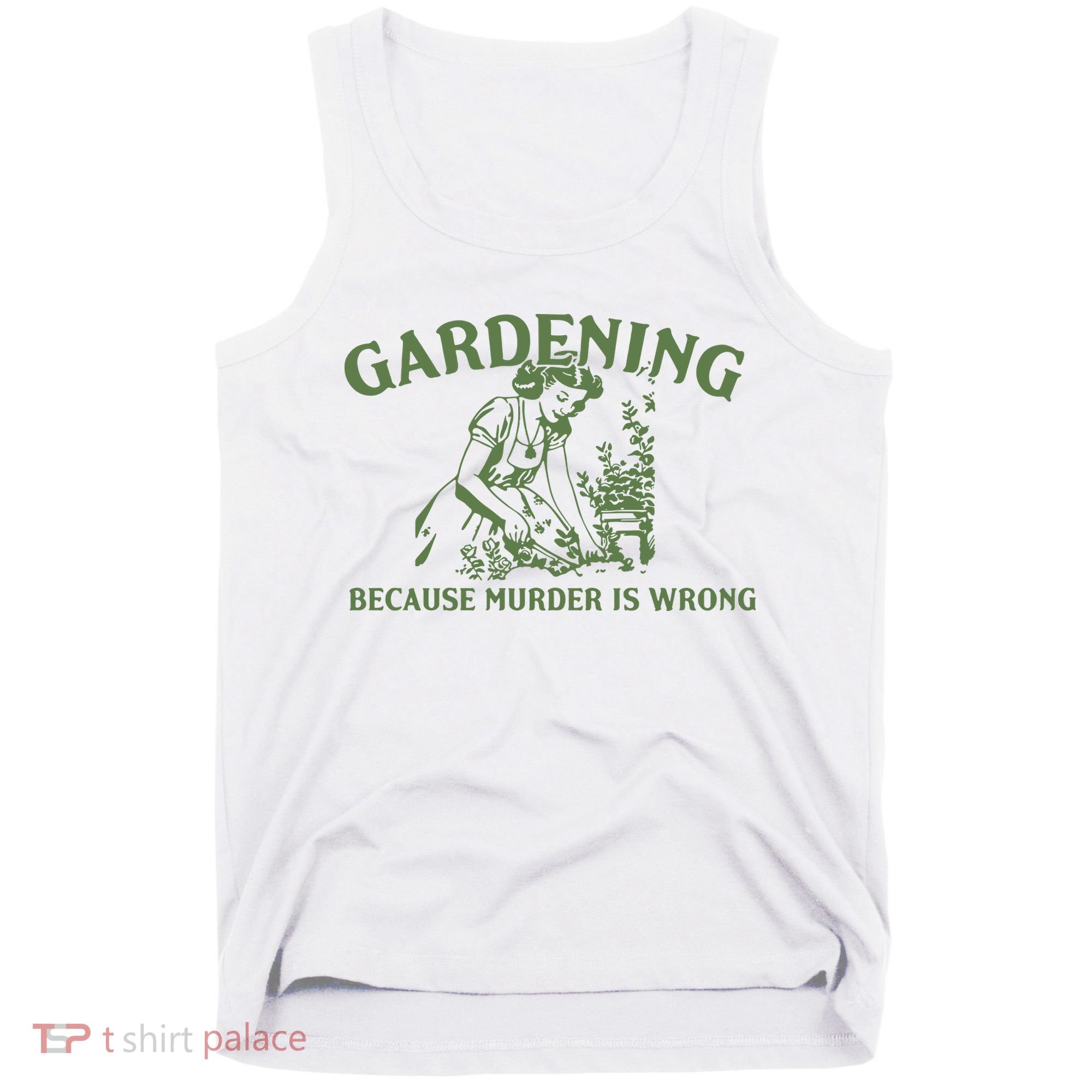 Gardening Because Murder Is Wrong Retro Tank Top