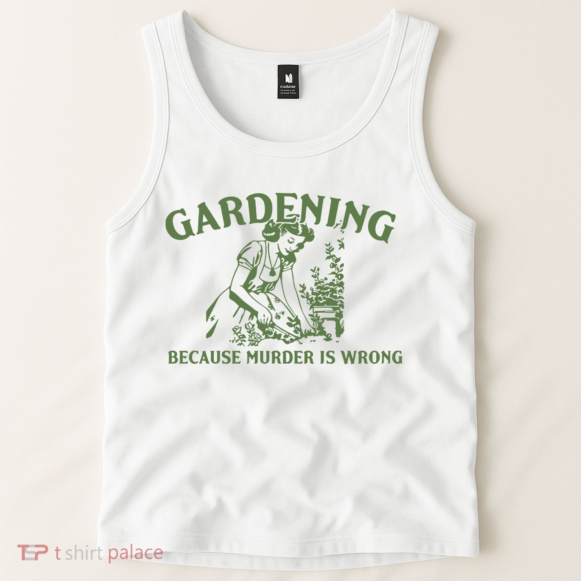Gardening Because Murder Is Wrong Retro Tank Top