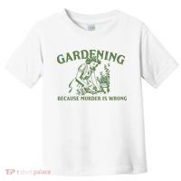 Gardening Because Murder Is Wrong Retro Toddler T-Shirt thumb 0