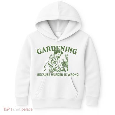 Gardening Because Murder Is Wrong Retro Kids Hoodie