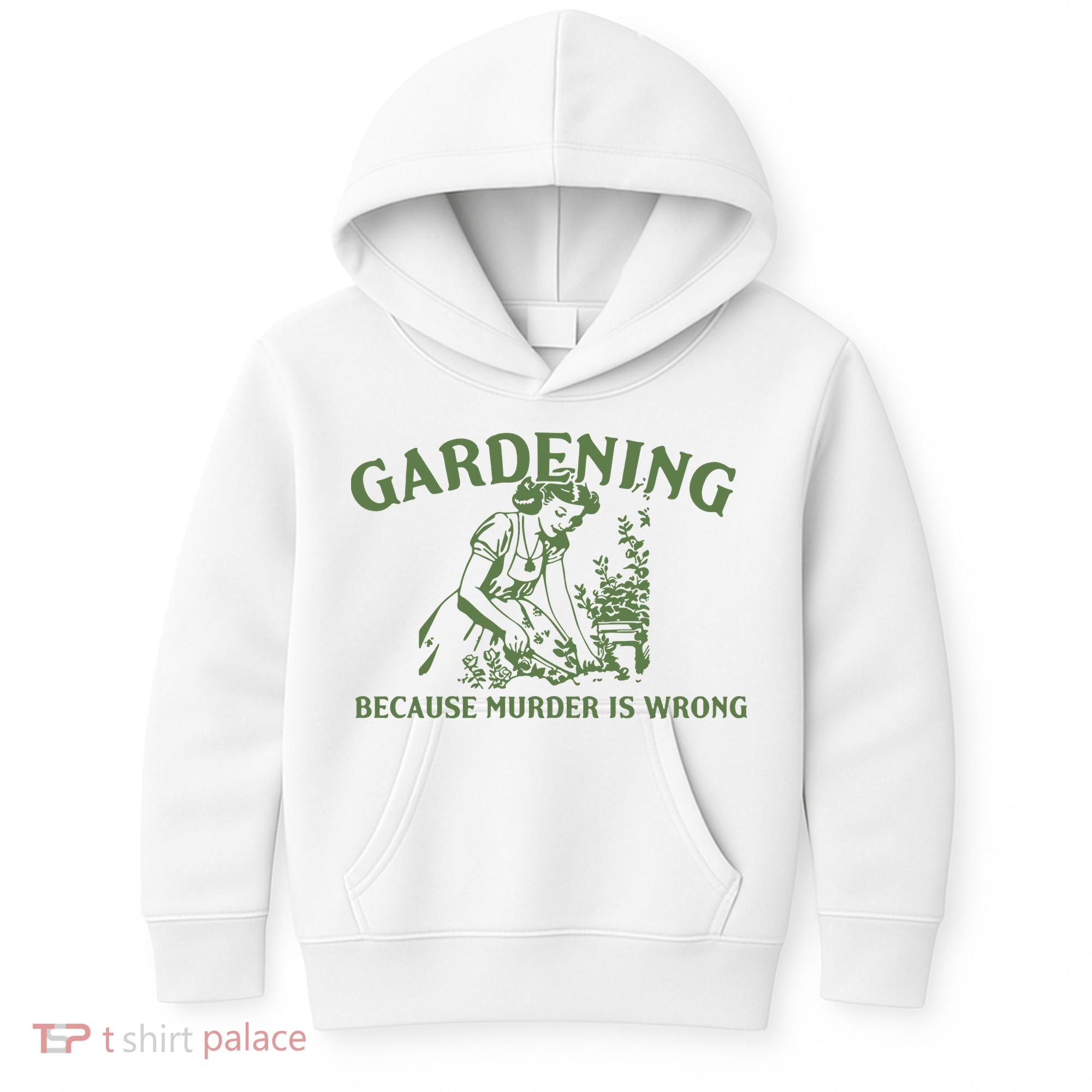 Gardening Because Murder Is Wrong Retro Kids Hoodie