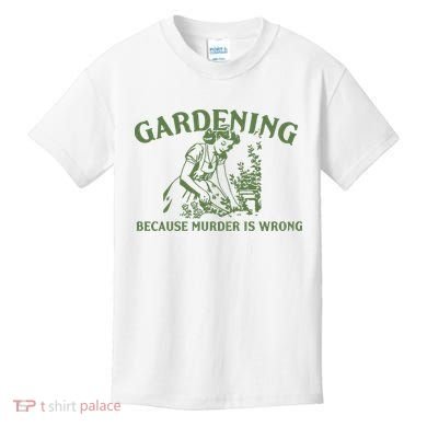 Gardening Because Murder Is Wrong Retro Kids T-Shirt