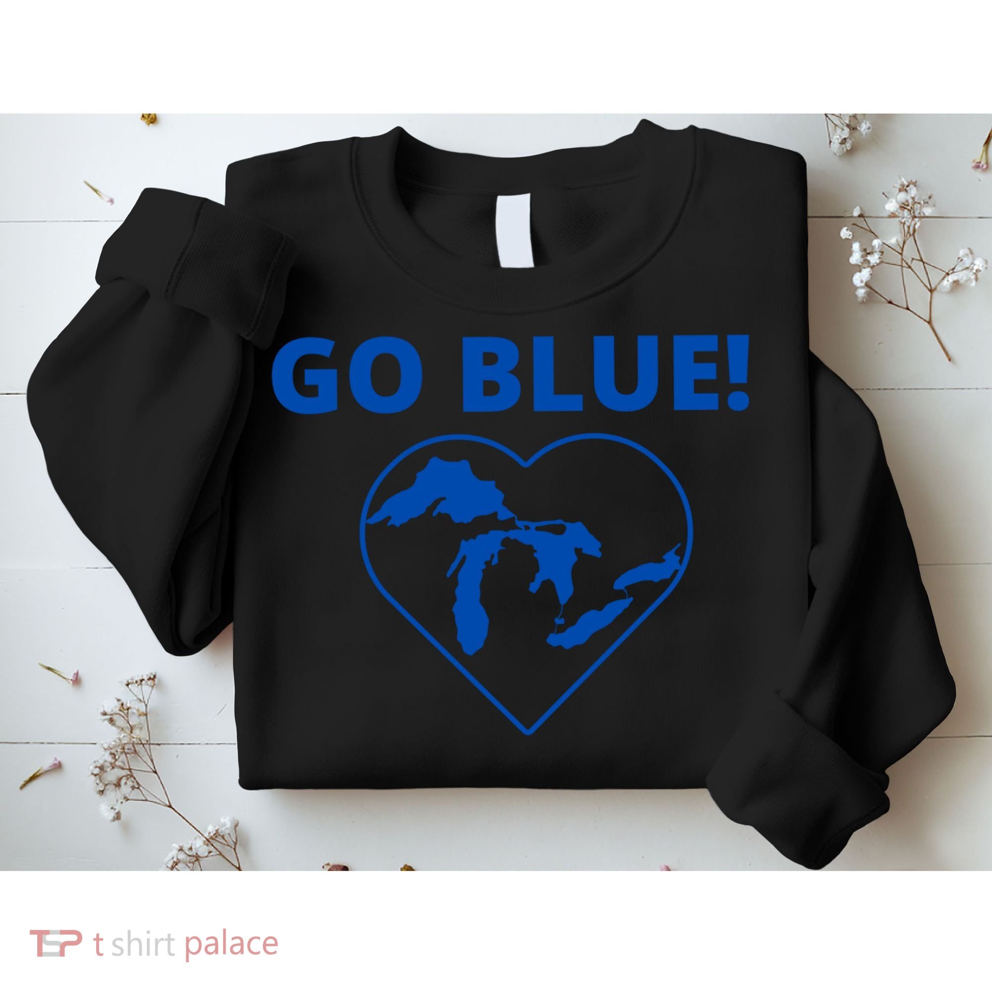 Go Blue Michigan Heart Sweatshirt
