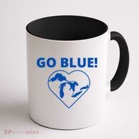 Go Blue Michigan Heart Coffee Mug thumb 1
