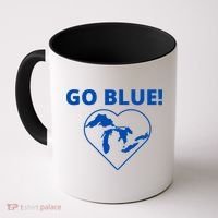 Go Blue Michigan Heart Coffee Mug thumb 0