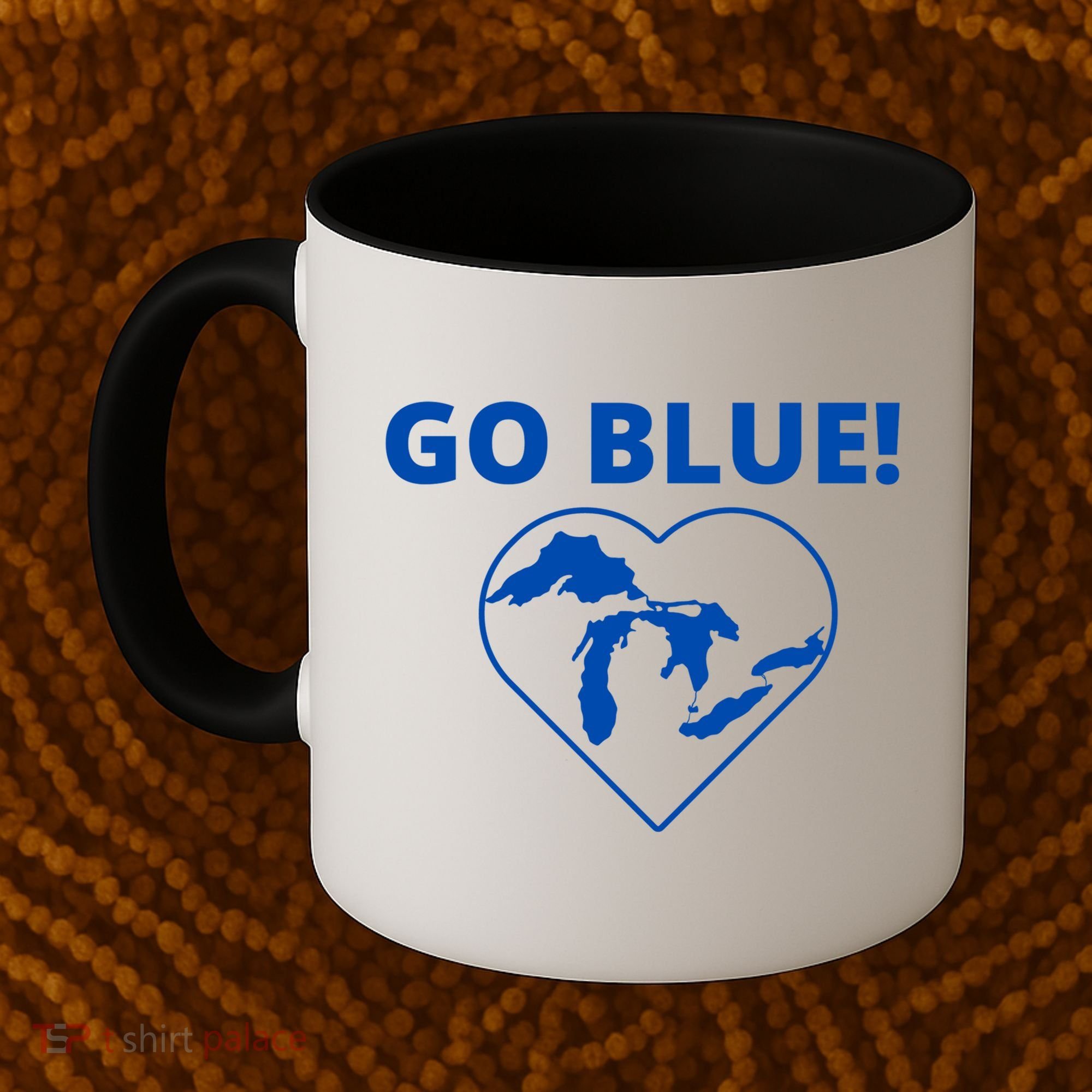 Go Blue Michigan Heart Coffee Mug