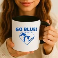 Go Blue Michigan Heart Coffee Mug thumb 3