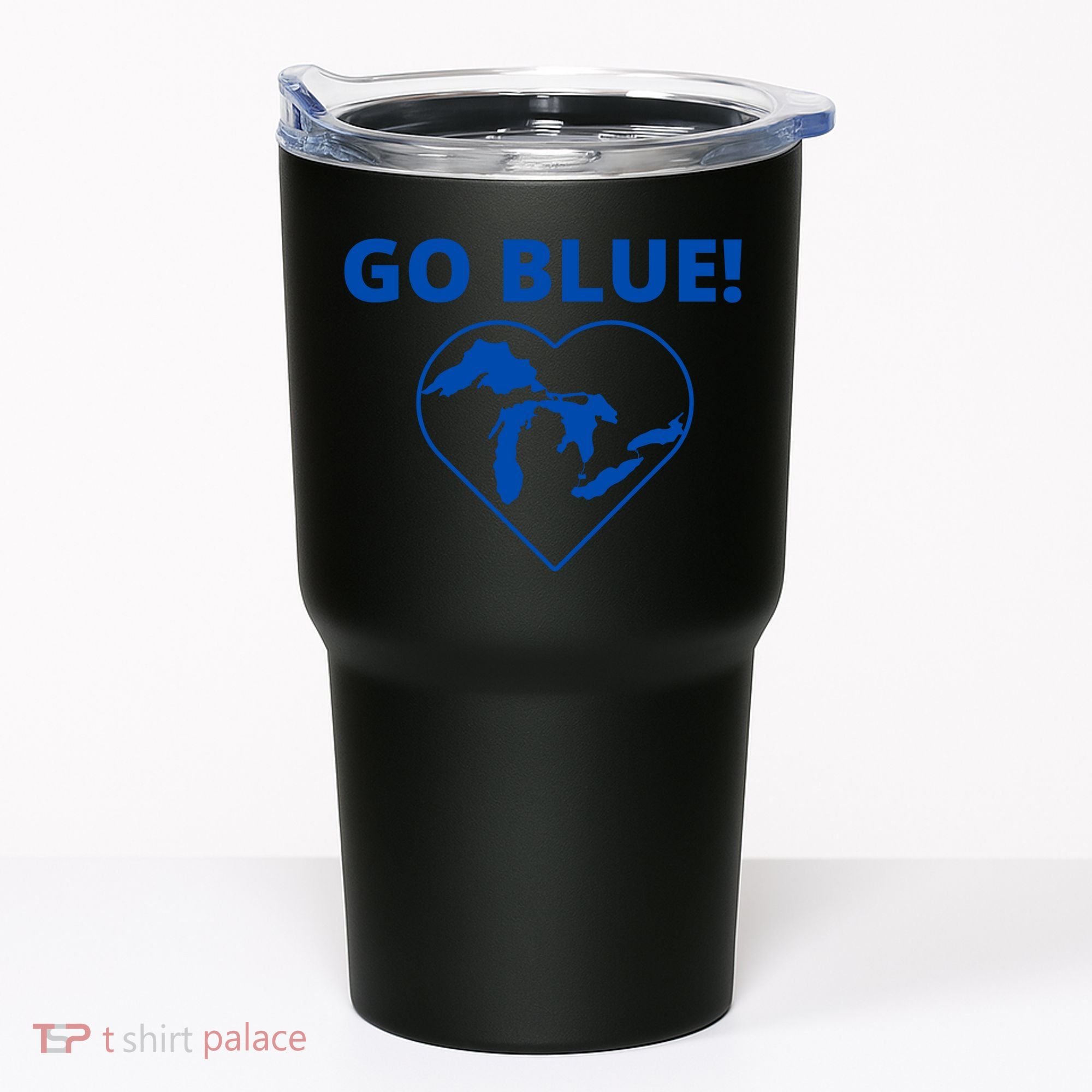 Go Blue Michigan Heart Tumbler