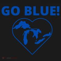 Go Blue Michigan Heart Mousepad thumb 1