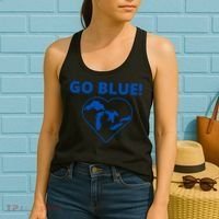 Go Blue Michigan Heart Women's Tank Top thumb 2