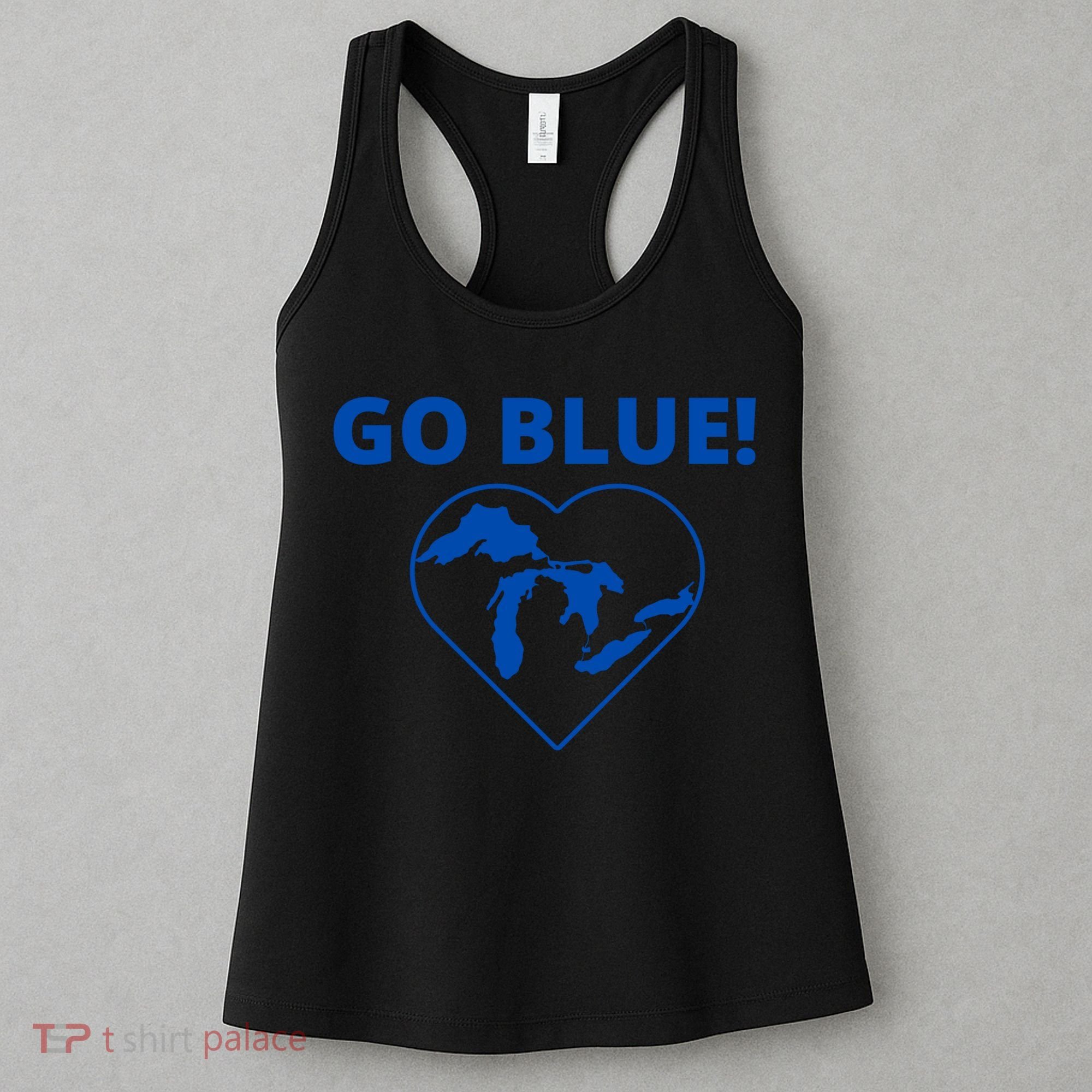 Go Blue Michigan Heart Women's Tank Top