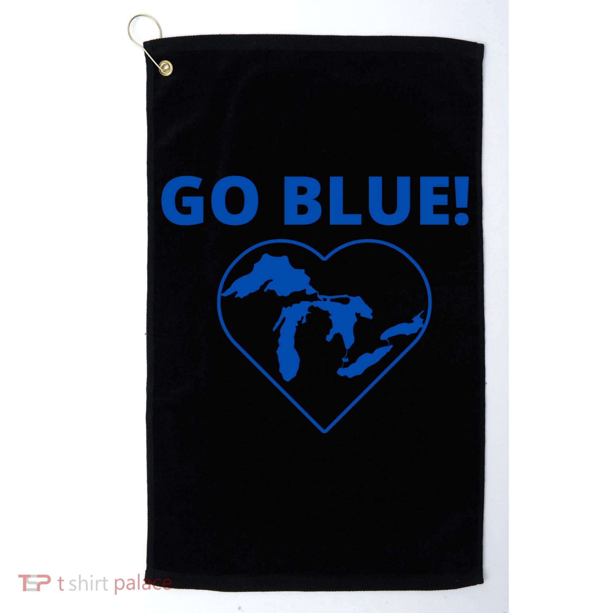 Go Blue Michigan Heart Golf Towel