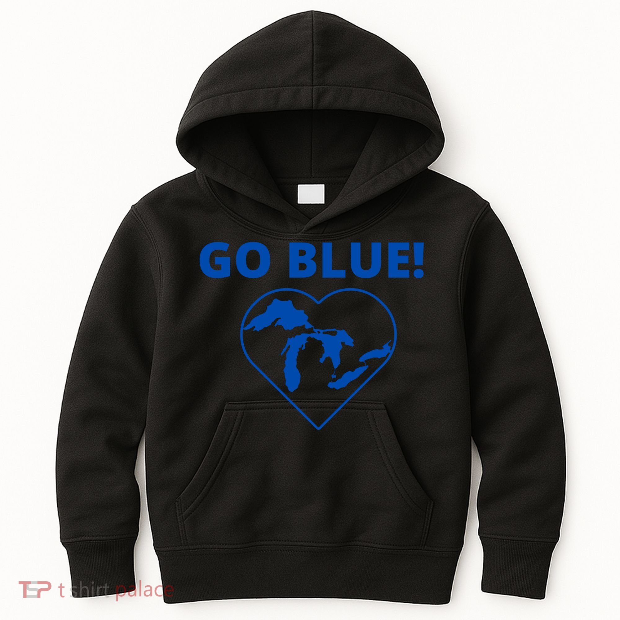 Go Blue Michigan Heart Kids Hoodie