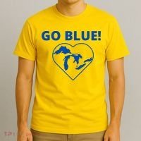 Go Blue Michigan Heart T-Shirt thumb 3