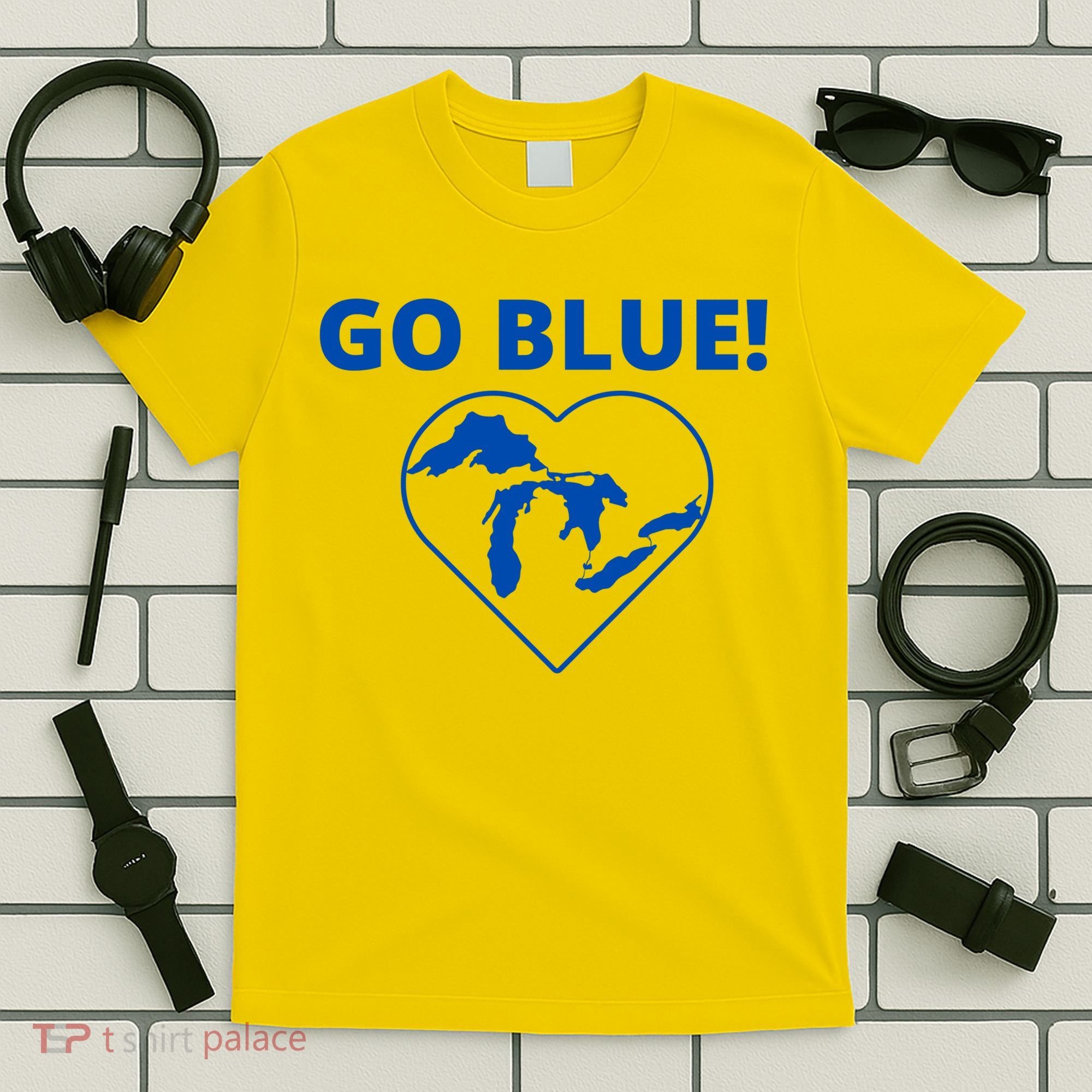 Go Blue Michigan Heart T-Shirt