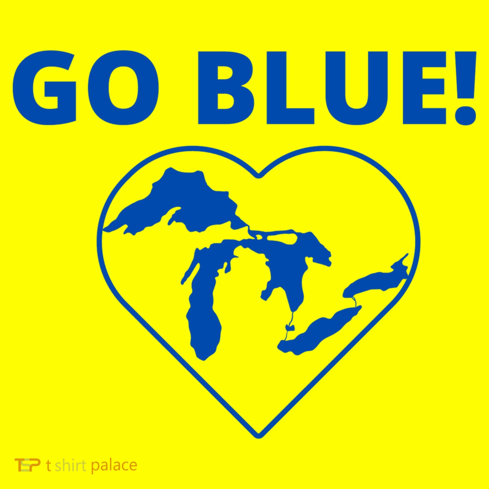 Go Blue Michigan Heart Baby Bodysuit