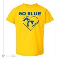 Go Blue Michigan Heart Toddler T-Shirt thumb 0