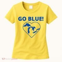 Go Blue Michigan Heart Women's T-Shirt thumb 0