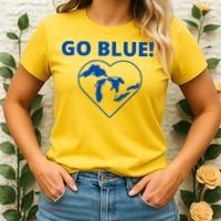 Go Blue Michigan Heart Women's T-Shirt thumb 2