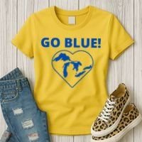 Go Blue Michigan Heart Women's T-Shirt thumb 3