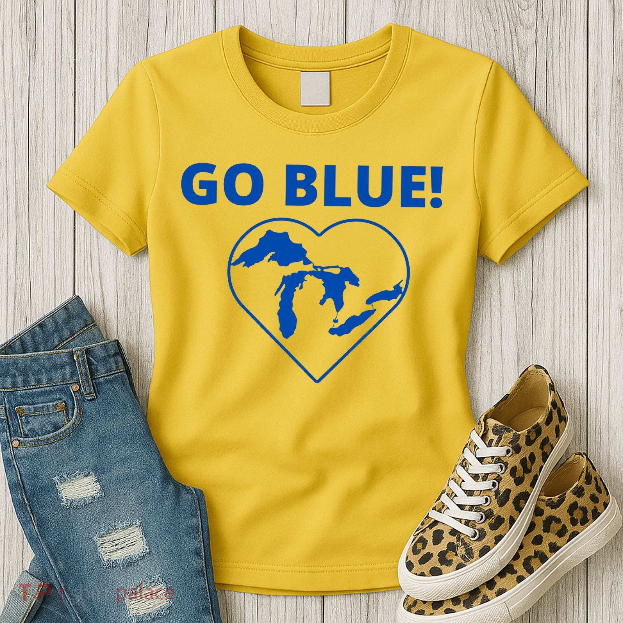 Go Blue Michigan Heart Women's T-Shirt