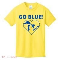 Go Blue Michigan Heart Kids T-Shirt thumb 0