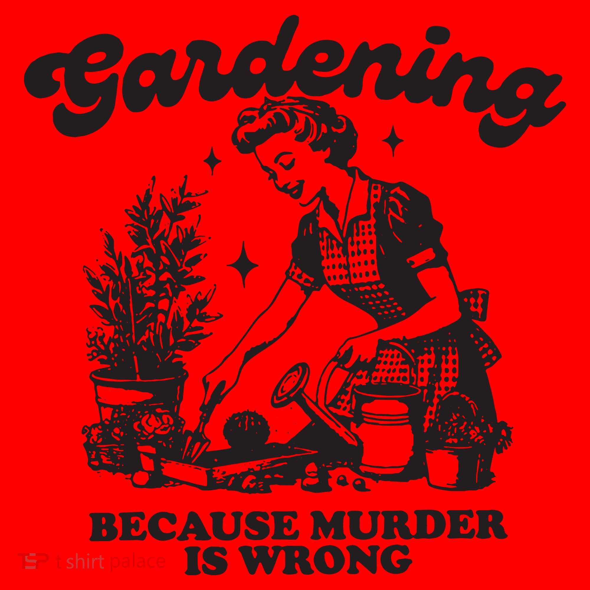 Gardening Because Murder Is Wrong Santa Hat
