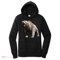 Grizzly Bear Motif Grizzlies Predator Bears Forest Animals Gift Women's Hoodie thumb 0