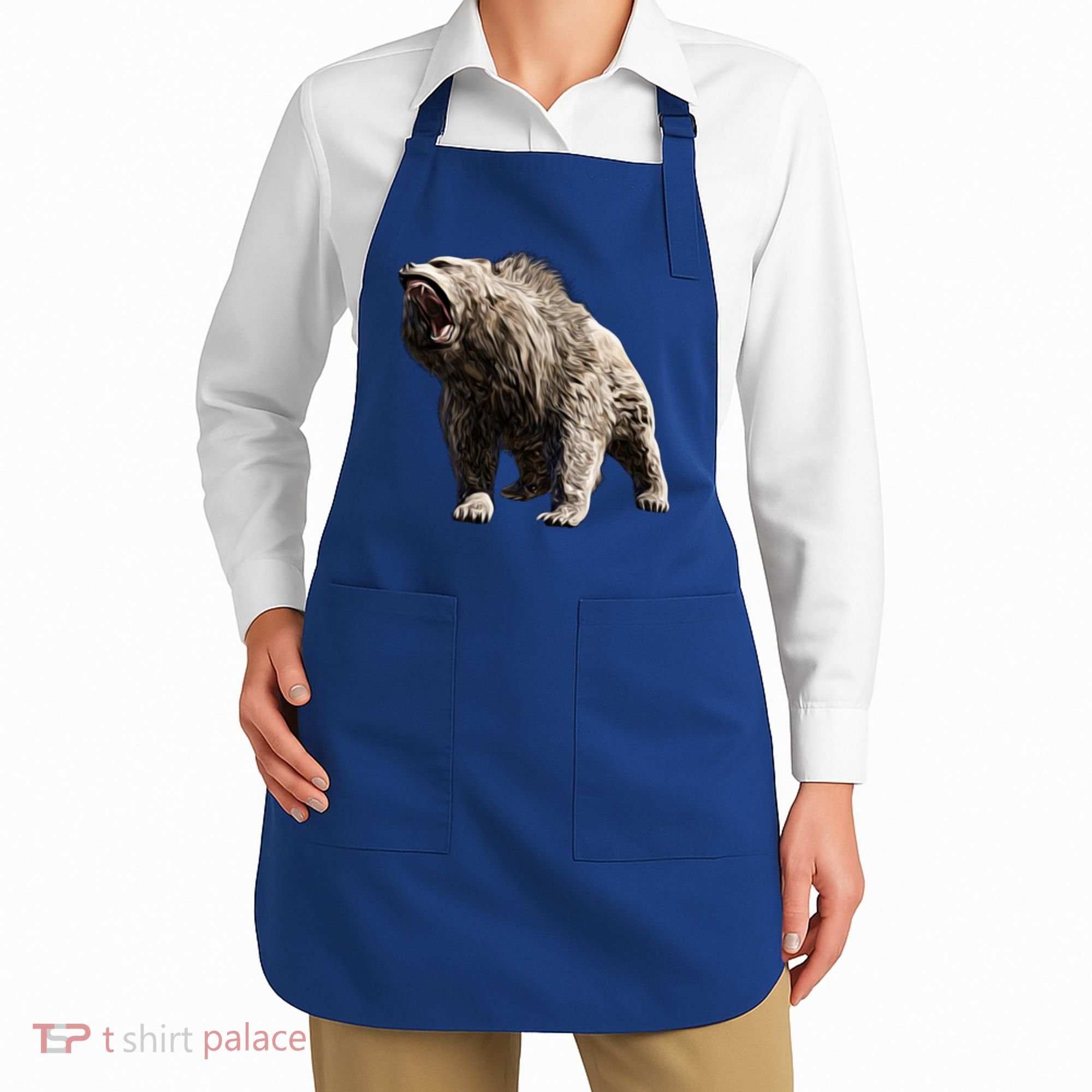 Grizzly Bear Motif Grizzlies Predator Bears Forest Animals Gift Apron