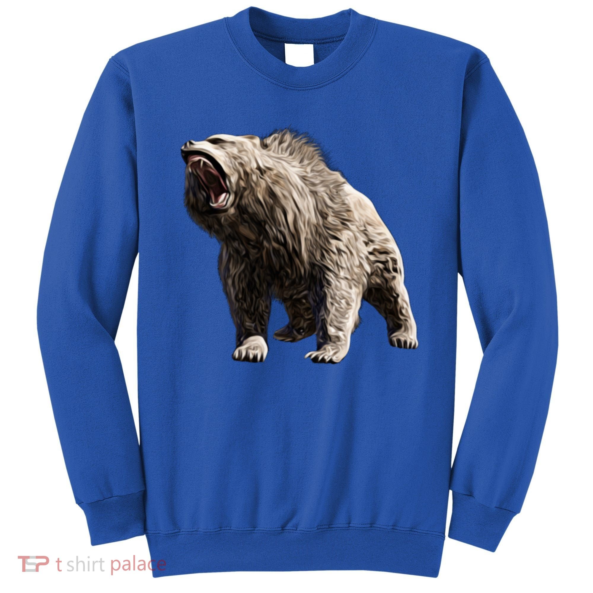 Grizzly Bear Motif Grizzlies Predator Bears Forest Animals Gift Sweatshirt