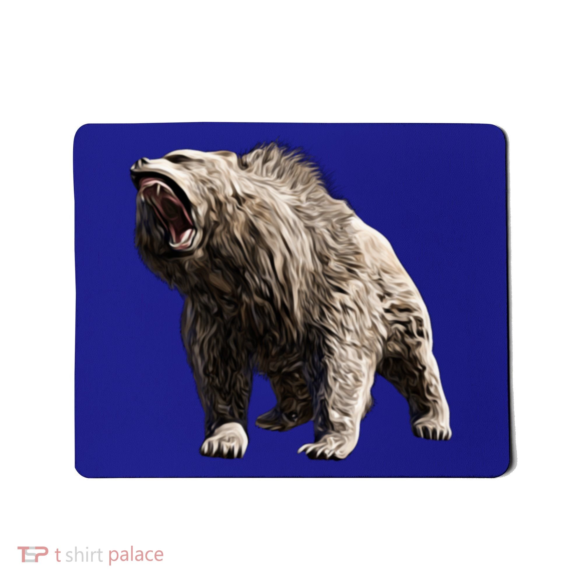 Grizzly Bear Motif Grizzlies Predator Bears Forest Animals Gift Mousepad