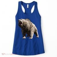 Grizzly Bear Motif Grizzlies Predator Bears Forest Animals Gift Women's Tank Top thumb 0