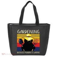 Gardening Because Murder Is Wrong Tote Bag thumb 0