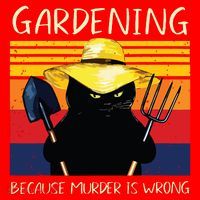 Gardening Because Murder Is Wrong Santa Hat thumb 1