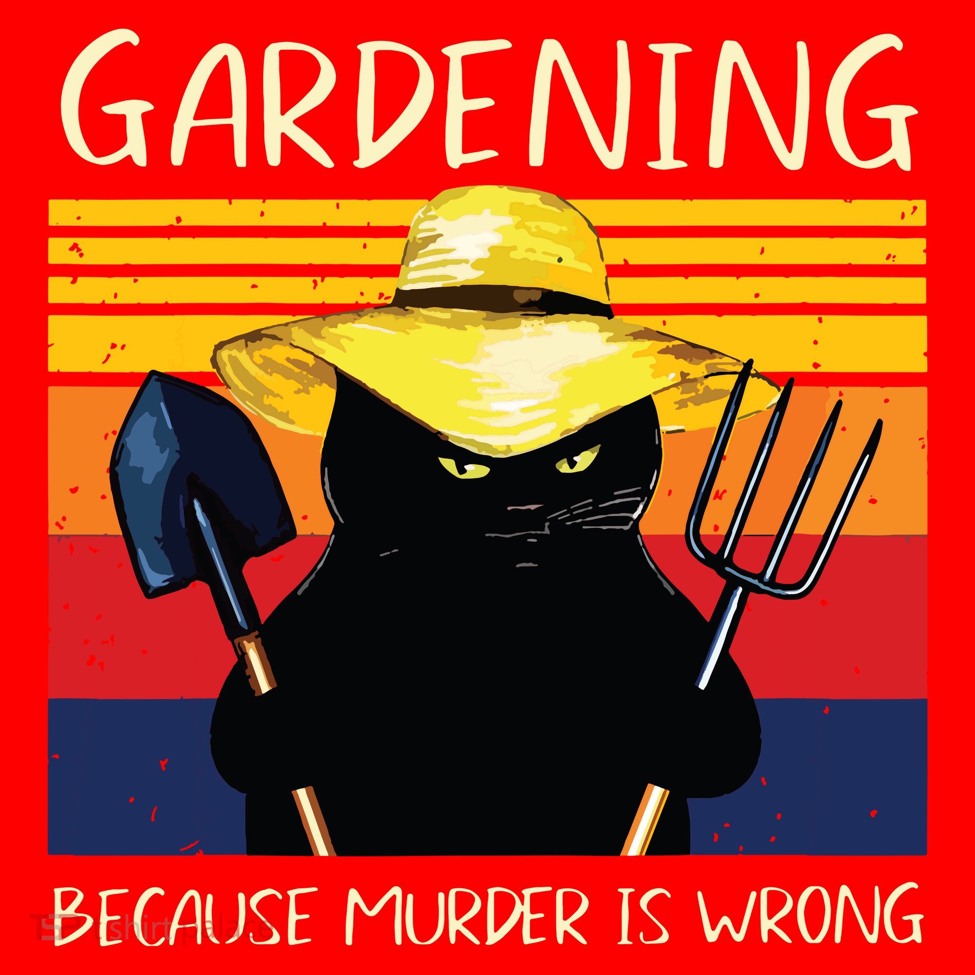 Gardening Because Murder Is Wrong Santa Hat