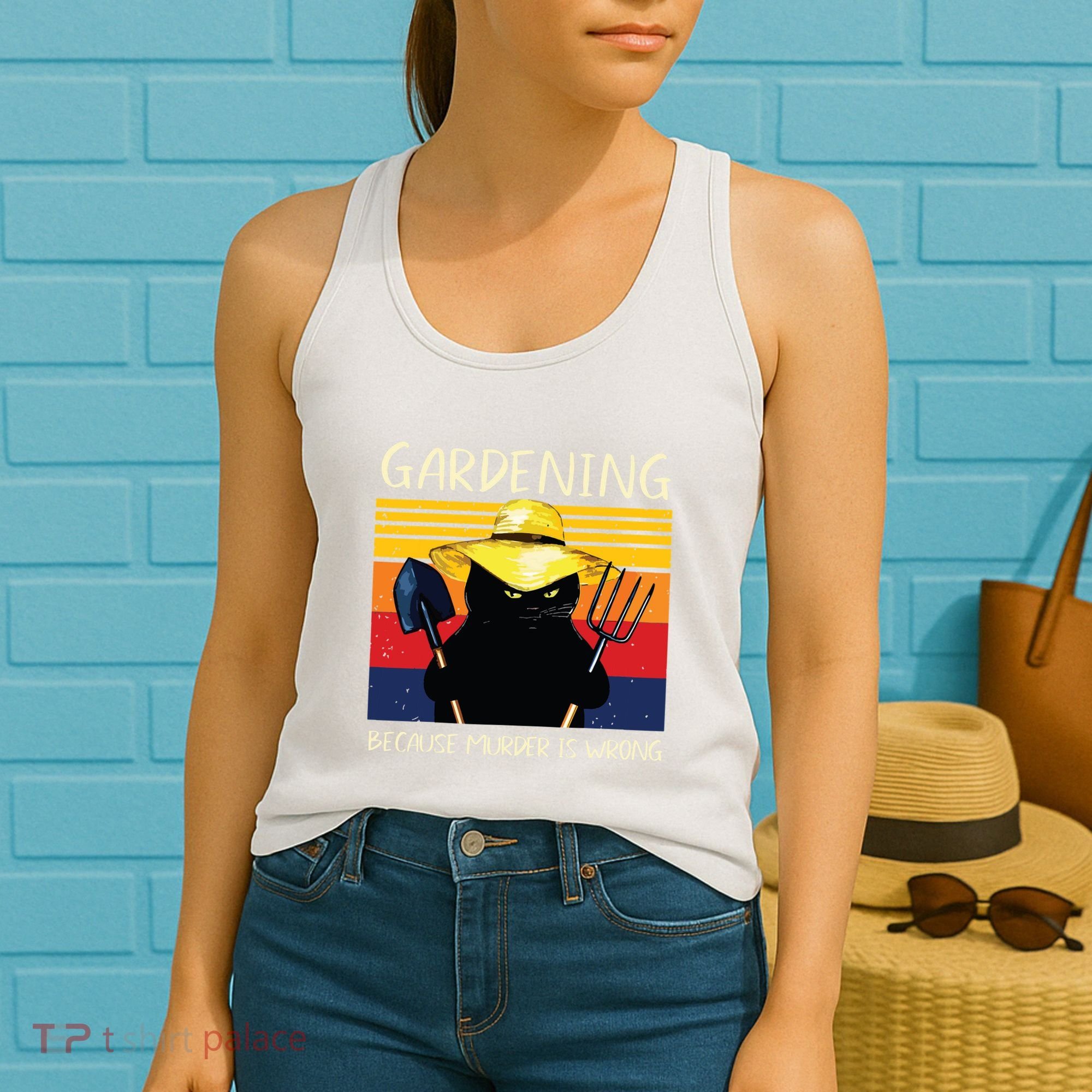 Gardening Because Murder Is Wrong Women's Tank Top